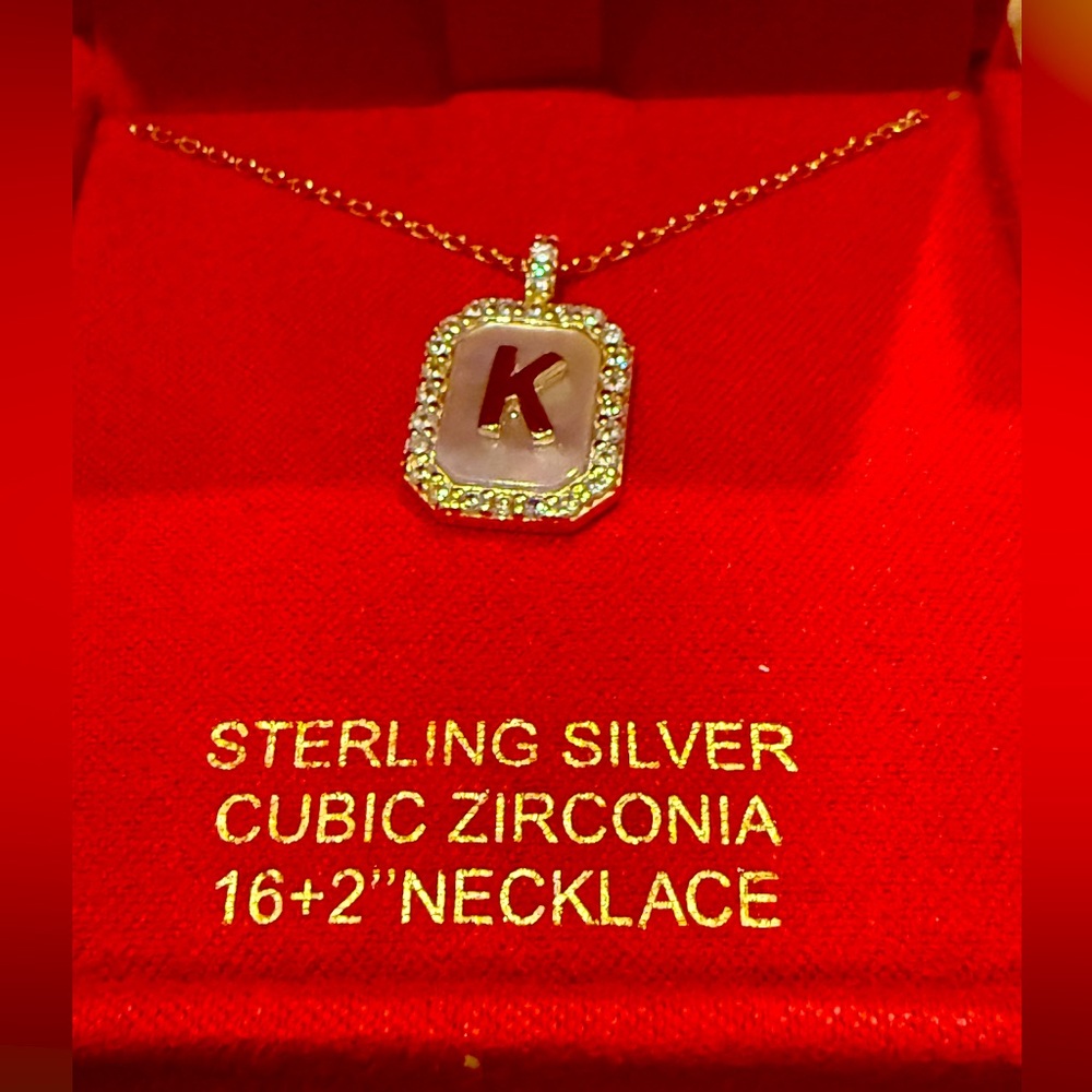 Charlotte & Lexi Initial “K” pedant necklace New In Box 🎄
